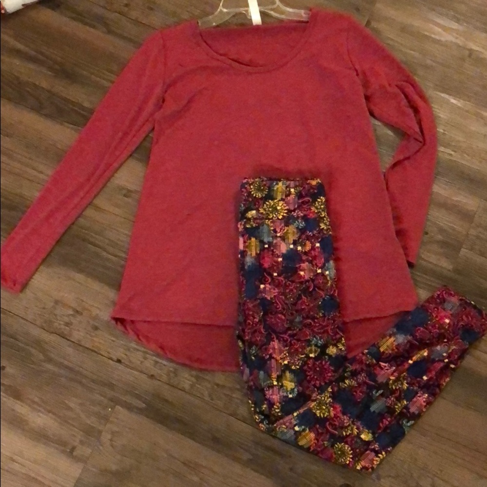 Cute Lularoe outfit. Lynnae XXS and OS leggings